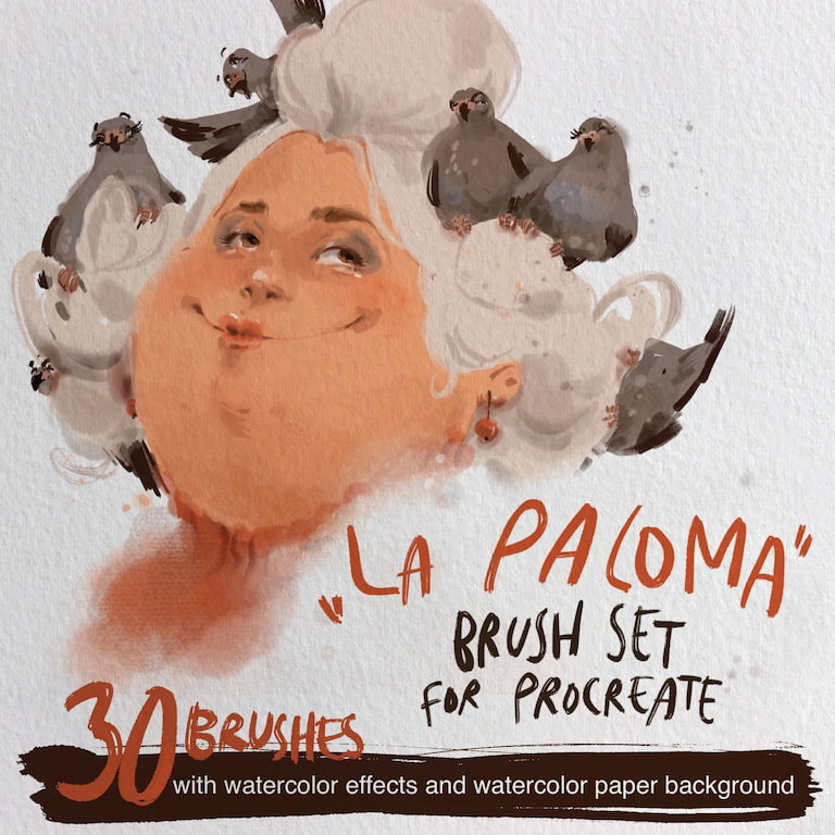 Aksinja La Paloma的水彩画笔包
